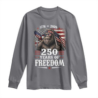 Bigfoot 250 Years Of Freedom Long Sleeve Shirt Patriotic Sasquatch Lover