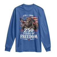 Bigfoot 250 Years Of Freedom Long Sleeve Shirt Patriotic Sasquatch Lover