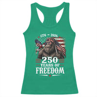 Bigfoot 250 Years Of Freedom Racerback Tank Top Patriotic Sasquatch Lover