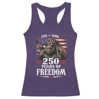 Bigfoot 250 Years Of Freedom Racerback Tank Top Patriotic Sasquatch Lover