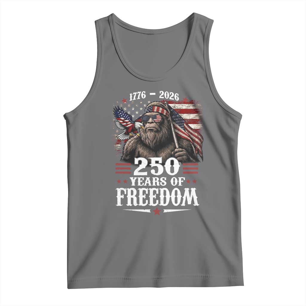 Bigfoot 250 Years Of Freedom Tank Top Patriotic Sasquatch Lover