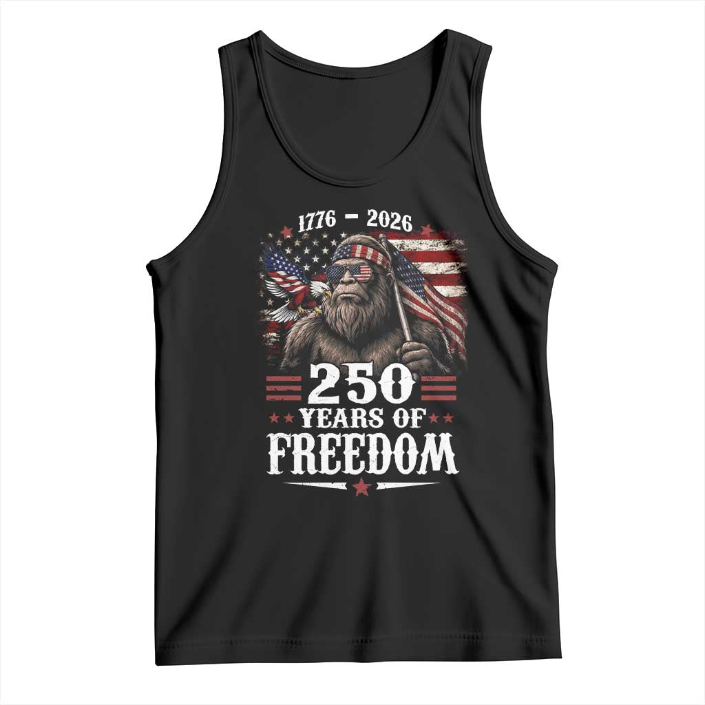 Bigfoot 250 Years Of Freedom Tank Top Patriotic Sasquatch Lover
