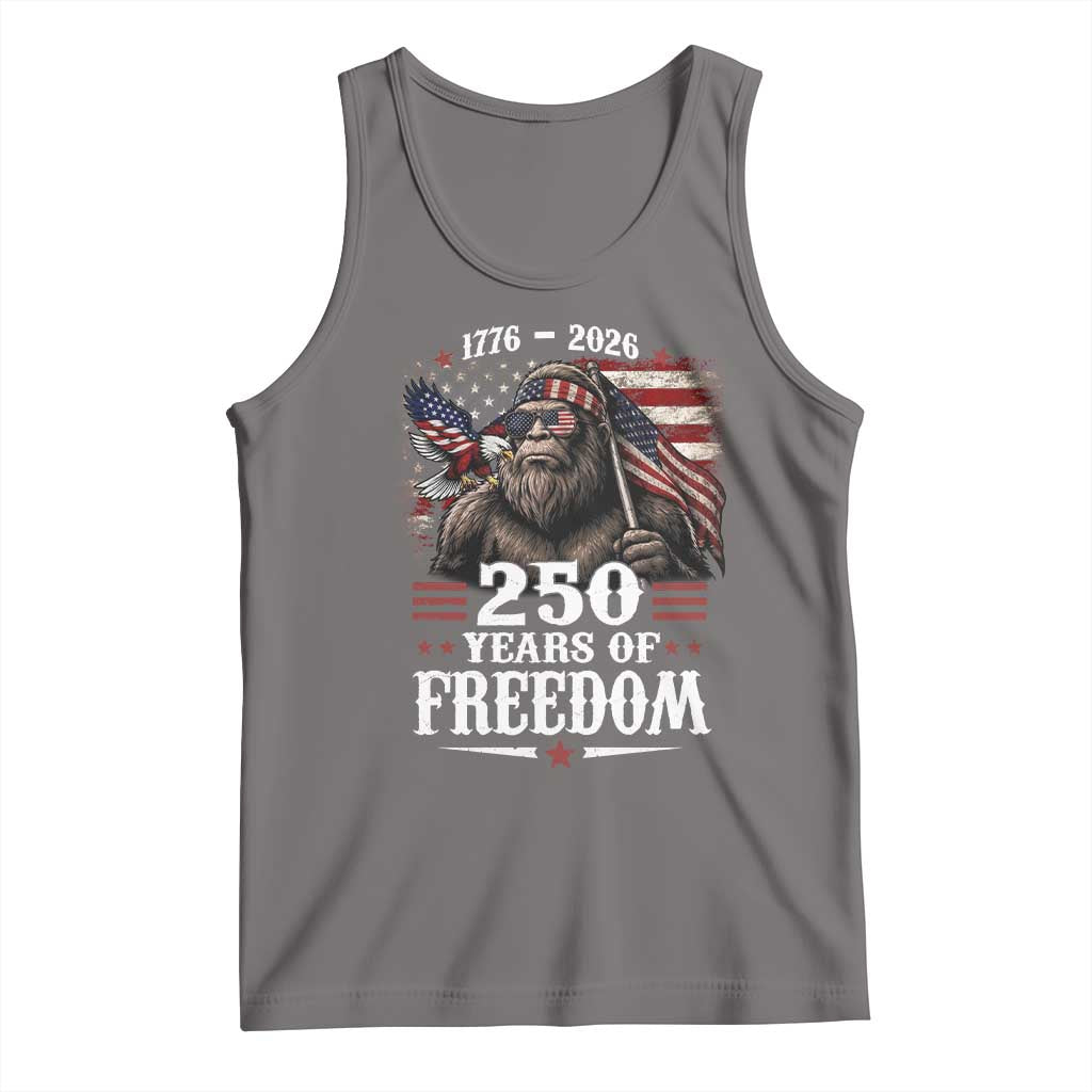 Bigfoot 250 Years Of Freedom Tank Top Patriotic Sasquatch Lover