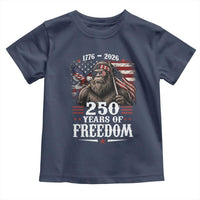 Bigfoot 250 Years Of Freedom Toddler T Shirt Patriotic Sasquatch Lover