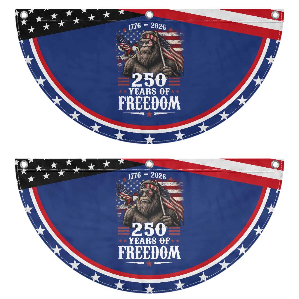 Bigfoot 250 Years Of Freedom Patriotic Fan Flag Sasquatch Lover