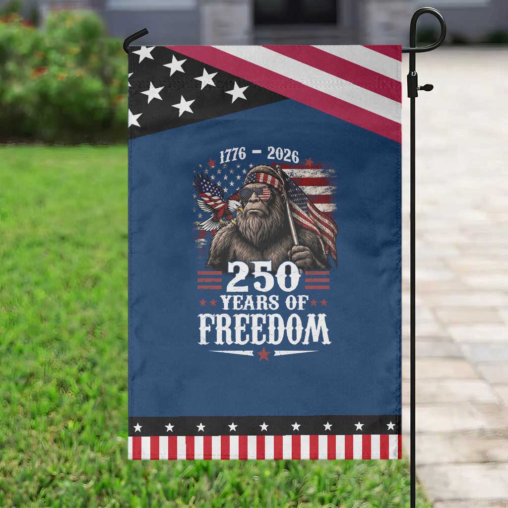 Bigfoot 250 Years Of Freedom Patriotic Garden Flag Patriotic Sasquatch Lover