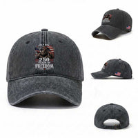 Bigfoot 250 Years Of Freedom Washed Cotton Baseball Cap Patriotic Sasquatch Lover
