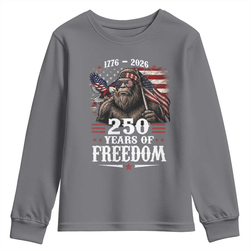 Bigfoot 250 Years Of Freedom Youth Sweatshirt Patriotic Sasquatch Lover