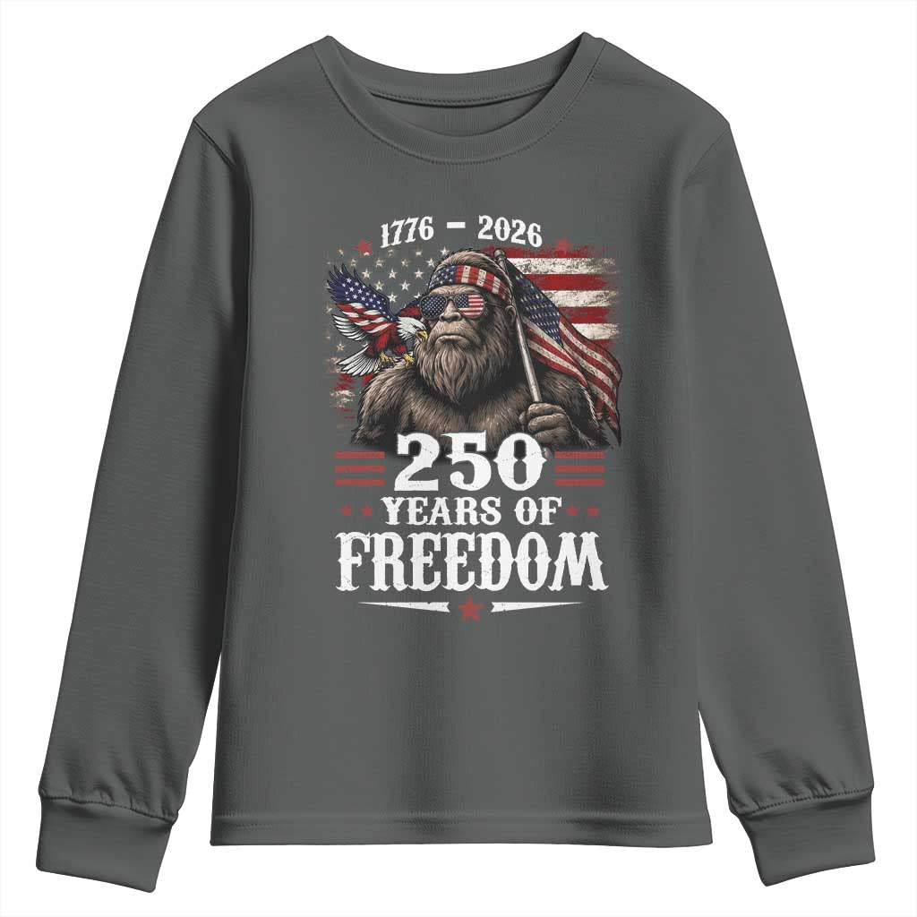 Bigfoot 250 Years Of Freedom Youth Sweatshirt Patriotic Sasquatch Lover