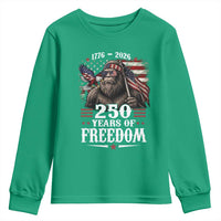 Bigfoot 250 Years Of Freedom Youth Sweatshirt Patriotic Sasquatch Lover