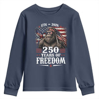 Bigfoot 250 Years Of Freedom Youth Sweatshirt Patriotic Sasquatch Lover