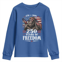 Bigfoot 250 Years Of Freedom Youth Sweatshirt Patriotic Sasquatch Lover