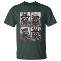 Funny Patriotic Raccoon Selfie T Shirt USA Flag Red White And Blue Graphic