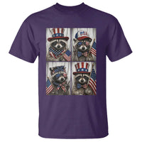 Funny Patriotic Raccoon Selfie T Shirt USA Flag Red White And Blue Graphic