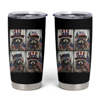 Funny Patriotic Raccoon Selfie Tumbler Cup USA Flag Red White And Blue Graphic