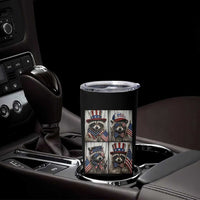 Funny Patriotic Raccoon Selfie Tumbler Cup USA Flag Red White And Blue Graphic