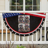 Funny Raccoon Selfie Patriotic Fan Flag USA Flag Red White And Blue Graphic