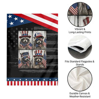 Funny Patriotic Raccoon Selfie Patriotic Garden Flag USA Flag Red White And Blue Graphic