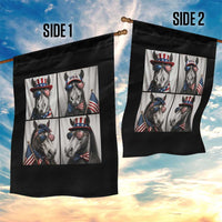 Patriotic Horse Selfie Squad Garden Flag USA Flag Red White And Blue Graphic