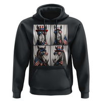 Patriotic Horse Selfie Squad Hoodie USA Flag Red White And Blue Graphic