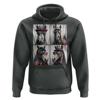 Patriotic Horse Selfie Squad Hoodie USA Flag Red White And Blue Graphic