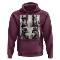Patriotic Horse Selfie Squad Hoodie USA Flag Red White And Blue Graphic
