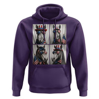 Patriotic Horse Selfie Squad Hoodie USA Flag Red White And Blue Graphic