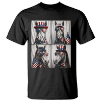 Patriotic Horse Selfie Squad T Shirt USA Flag Red White And Blue Graphic