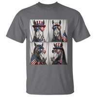 Patriotic Horse Selfie Squad T Shirt USA Flag Red White And Blue Graphic