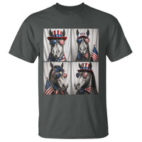 Patriotic Horse Selfie Squad T Shirt USA Flag Red White And Blue Graphic