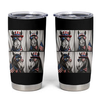 Patriotic Horse Selfie Squad Tumbler Cup USA Flag Red White And Blue Graphic