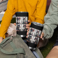 Patriotic Horse Selfie Squad Tumbler Cup USA Flag Red White And Blue Graphic