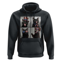 Funny Patriotic Black British Shorthair Cat Selfie Hoodie