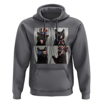 Funny Patriotic Black British Shorthair Cat Selfie Hoodie
