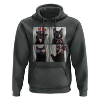 Funny Patriotic Black British Shorthair Cat Selfie Hoodie
