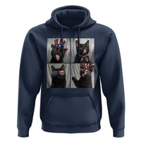 Funny Patriotic Black British Shorthair Cat Selfie Hoodie