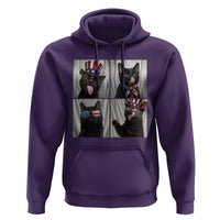 Funny Patriotic Black British Shorthair Cat Selfie Hoodie