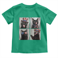 Funny Patriotic Black British Shorthair Cat Selfie Toddler T Shirt
