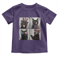 Funny Patriotic Black British Shorthair Cat Selfie Toddler T Shirt