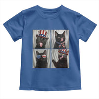 Funny Patriotic Black British Shorthair Cat Selfie Toddler T Shirt