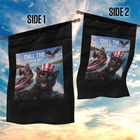 Patriotic Bigfoot And Cat Garden Flag Chill The Fourth Out