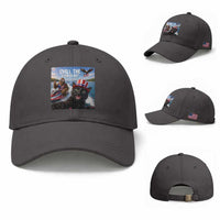 Patriotic Bigfoot And Cat Baseball Cap Chill The Fourth Out