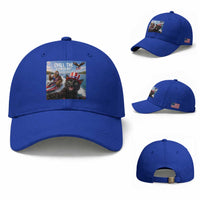 Patriotic Bigfoot And Cat Baseball Cap Chill The Fourth Out
