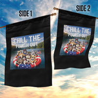 Funny Americana Cat Squad Garden Flag Chill The Fourth Out