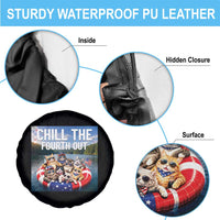 Funny Americana Cat Squad Spare Tire Cover Chill The Fourth Out
