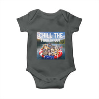 Funny Americana Cat Squad Baby Onesie Chill The Fourth Out