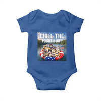 Funny Americana Cat Squad Baby Onesie Chill The Fourth Out