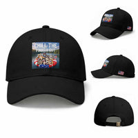 Funny Americana Cat Squad Baseball Cap Chill The Fourth Out