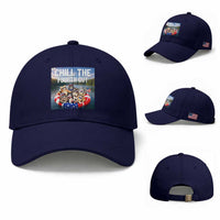Funny Americana Cat Squad Baseball Cap Chill The Fourth Out