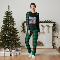 Funny Americana Cat Squad Plaid Pajama Set Chill The Fourth Out